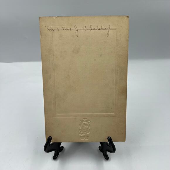 Antique Card Stock Mounted Black White 1800's Family Infant Child Photo - Picture 2 of 8